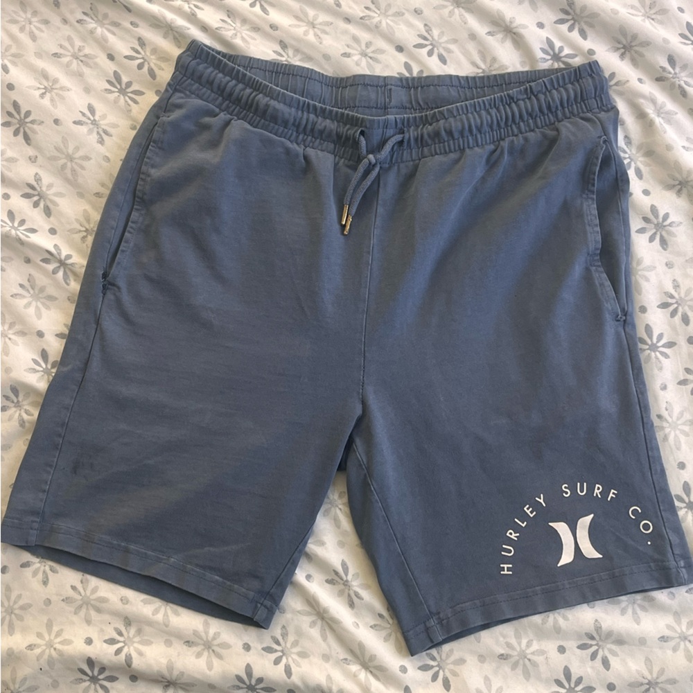 Hurley Blue Athletic Shorts Lightweight Performance